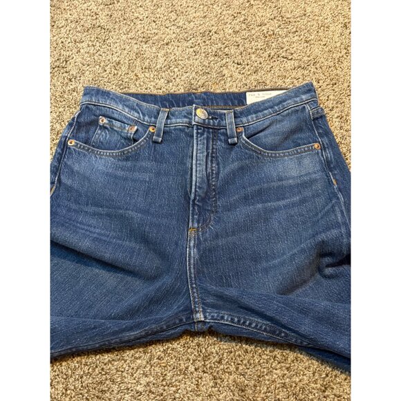 Rag & Bone Ruth Super High-Rise Straight-Leg Jeans in Derby Medium Blue Wash 27” - Picture 4 of 10